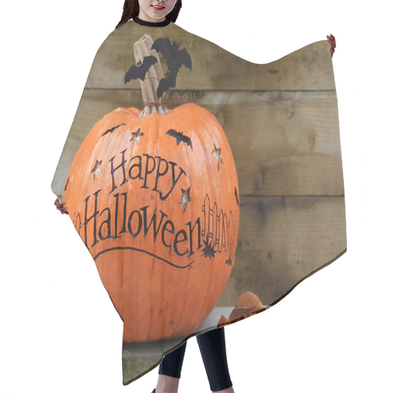 Personality  Happy Halloween Pumpkin Hair Cutting Cape