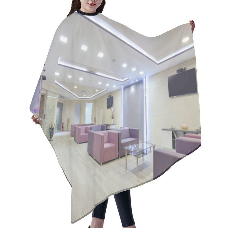 Personality  Spacious Waiting Room In A Modern Clinic Hair Cutting Cape