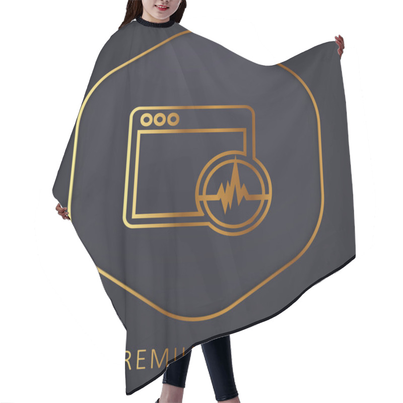 Personality  Activity Analysis In A Command Window Golden Line Premium Logo Or Icon Hair Cutting Cape