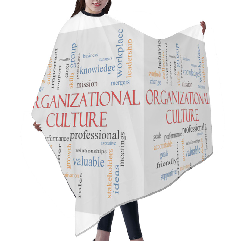 Personality  Organizational Culture 3D Cube Word Cloud Concept Hair Cutting Cape