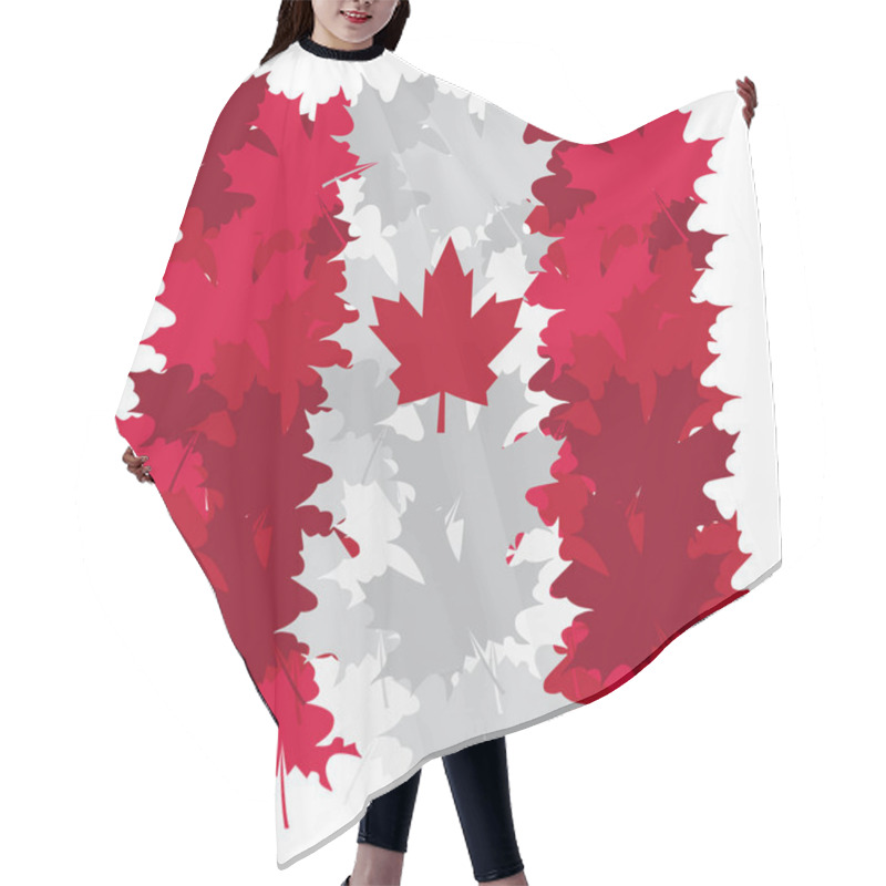 Personality  Textured Flag Of Canada Hair Cutting Cape