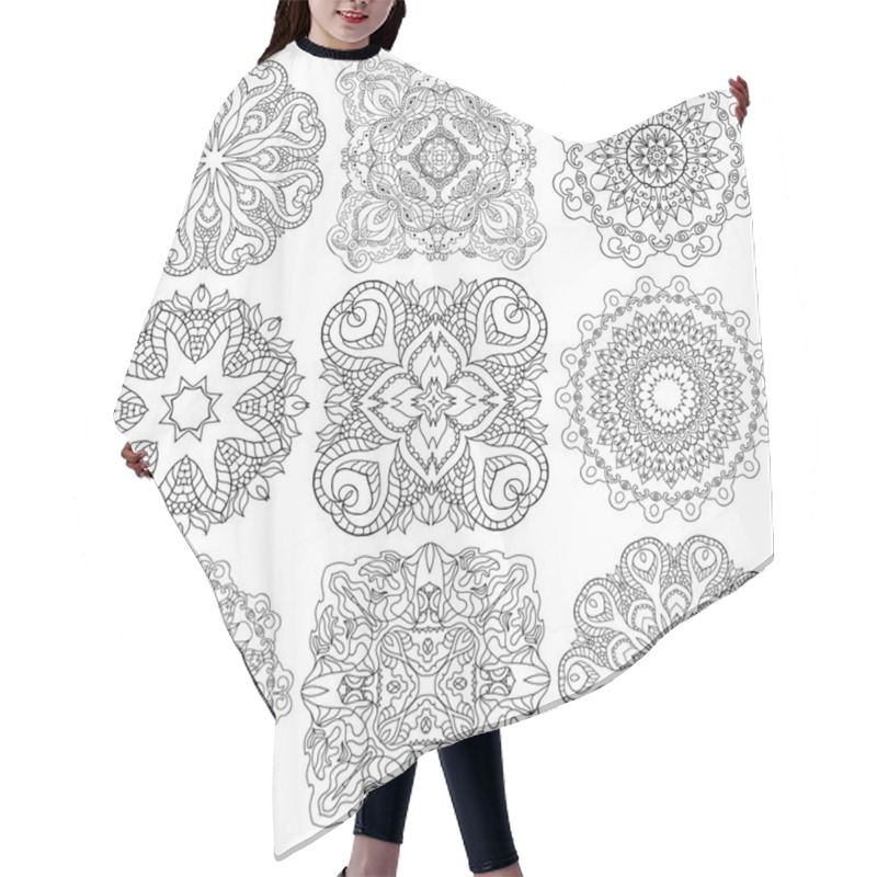 Personality  Set Of Mandalas Hair Cutting Cape