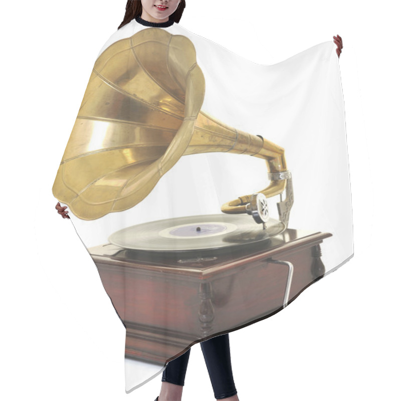 Personality  Old Gramophone Hair Cutting Cape