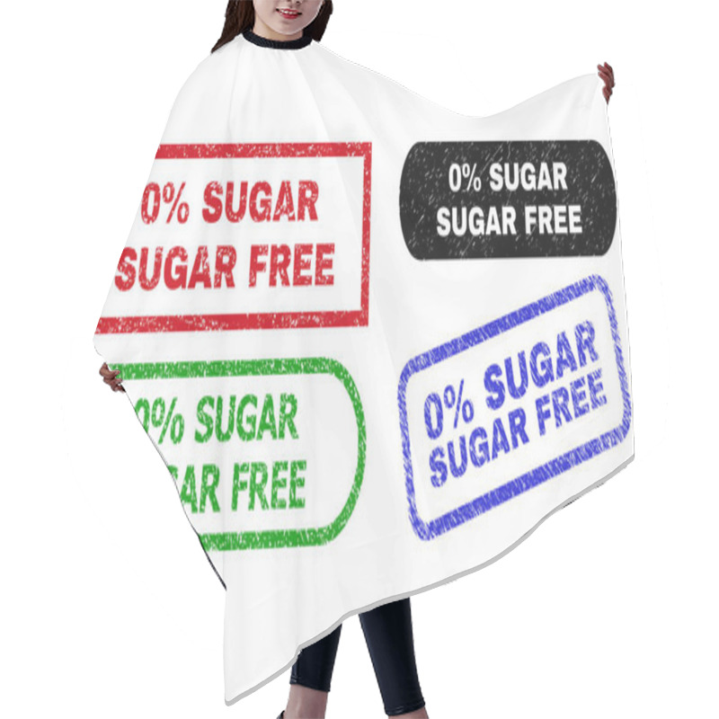 Personality  0 Percent SUGAR FREE Rectangle Watermarks With Unclean Texture Hair Cutting Cape