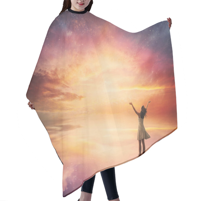 Personality  Night Sky Praise Hair Cutting Cape