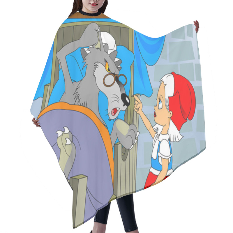 Personality  Riding Hood And Wolf  Hair Cutting Cape