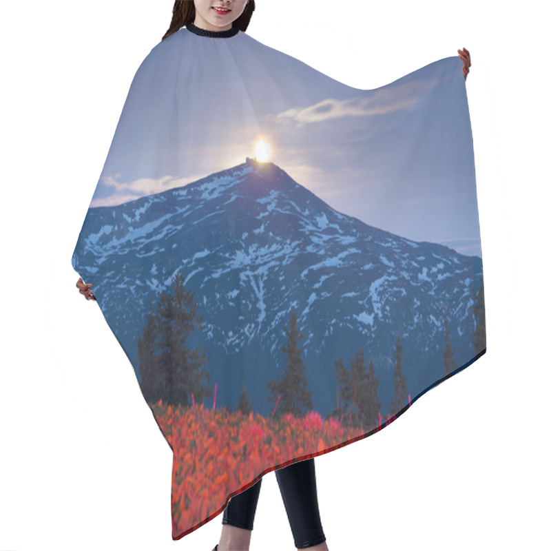 Personality  Sunrise Over Black Mountain Hair Cutting Cape