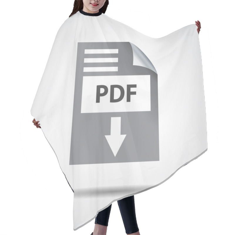 Personality  Flat Pdf Download Icon Hair Cutting Cape