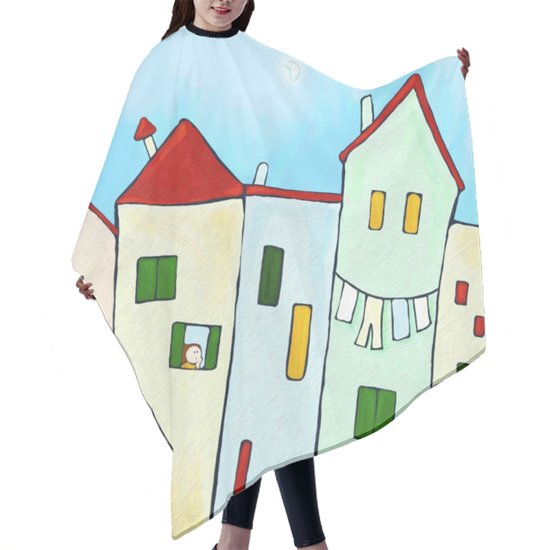 Personality  Urban Landscape Hair Cutting Cape