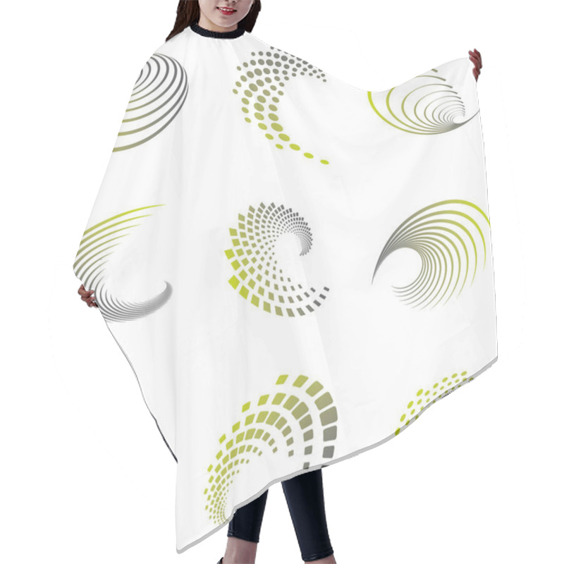 Personality  Motion Symbol Wave Set Hair Cutting Cape