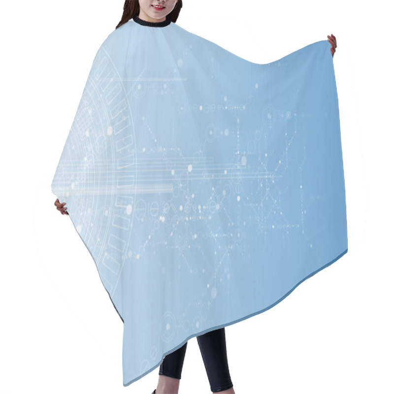 Personality  New Technology Business Background Hair Cutting Cape