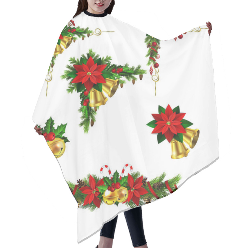 Personality  Christmas Elements For Your Designs Hair Cutting Cape