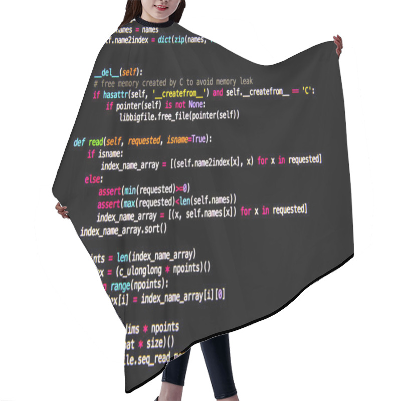 Personality  Computer Language Source Code Hair Cutting Cape