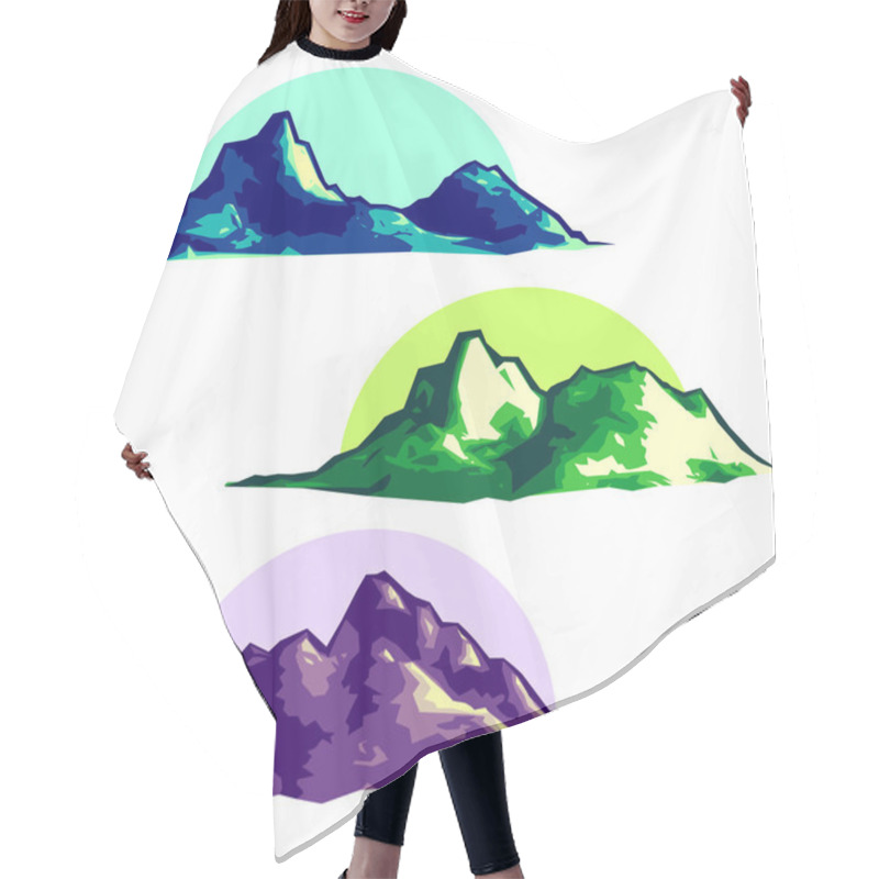 Personality  Low Polygonal Mountains Hair Cutting Cape