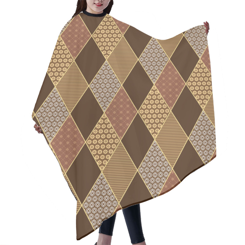 Personality  Lozenge Motif Hair Cutting Cape