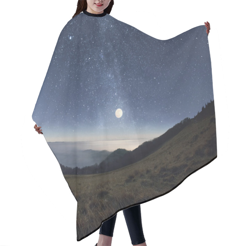 Personality  Moonrise In The Mountains Hair Cutting Cape