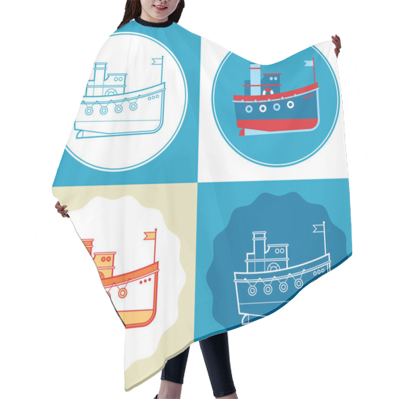 Personality  Cruise Ship Badges Hair Cutting Cape