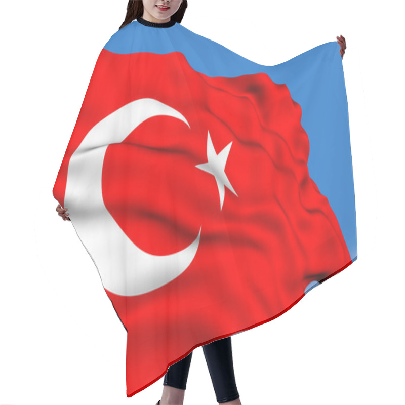 Personality  Turkish Flag Hair Cutting Cape