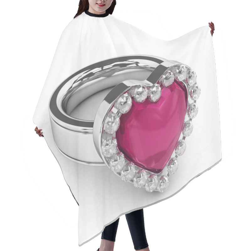 Personality  Valentine-themed Ring Hair Cutting Cape