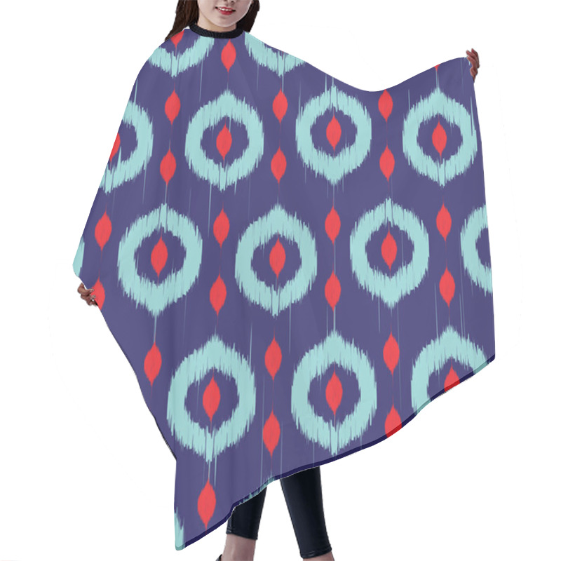 Personality  Vector Seamless Ikat Pattern Hair Cutting Cape