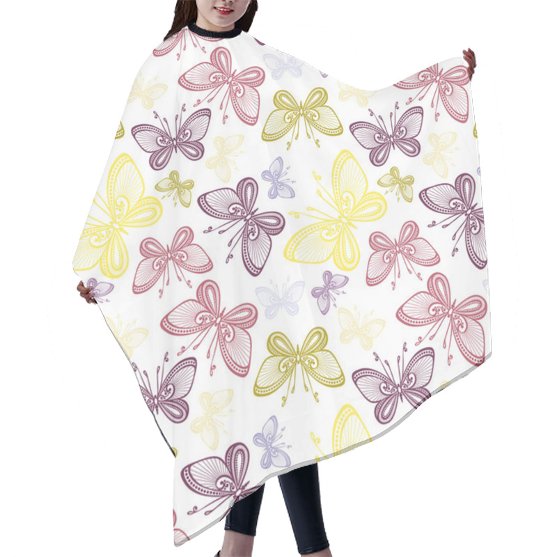 Personality  Pattern With Butterflies Hair Cutting Cape