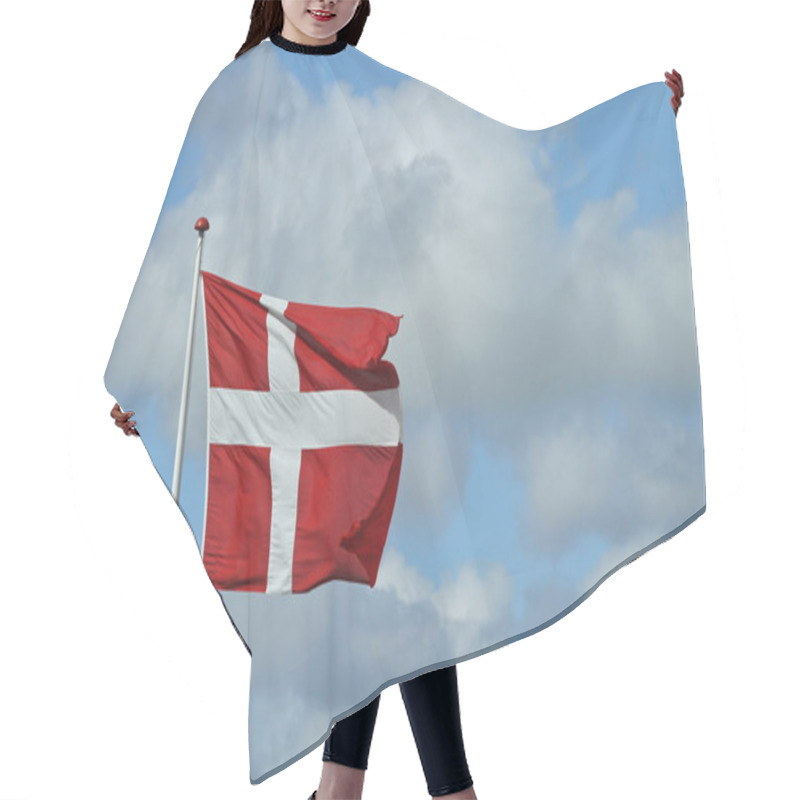 Personality  Waving Danish Flag Hair Cutting Cape