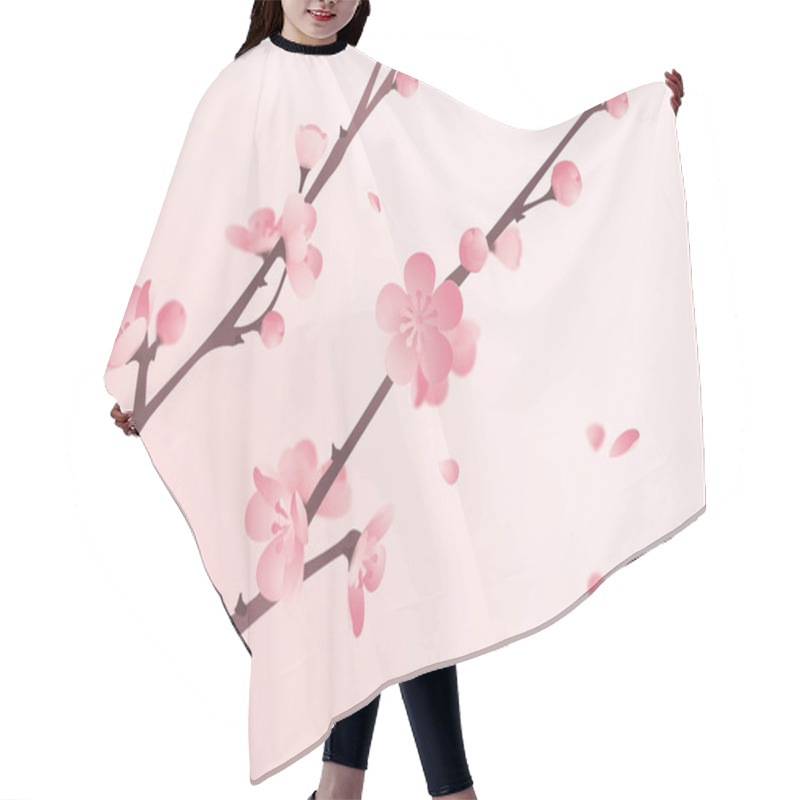 Personality  Blossoming Cherry Branches Hair Cutting Cape