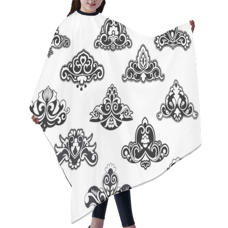 Personality  Decorative Floral Design Elements And Motifs Hair Cutting Cape