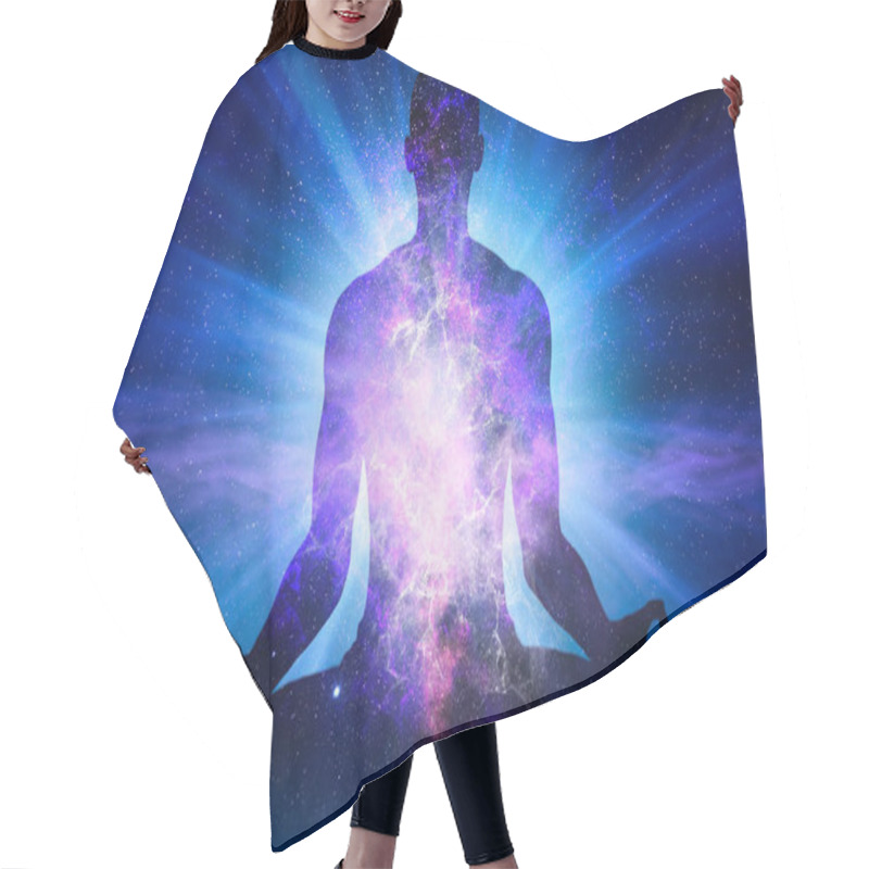 Personality  Silhouette Of Man With The Universe Inside Him Hair Cutting Cape