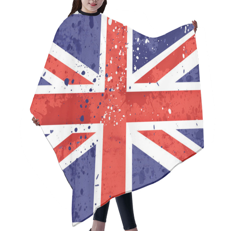 Personality  Grunge England Flag Hair Cutting Cape