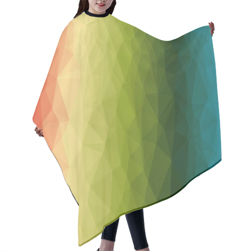 Personality  Abstract Geometric Background With Poly Pattern Hair Cutting Cape