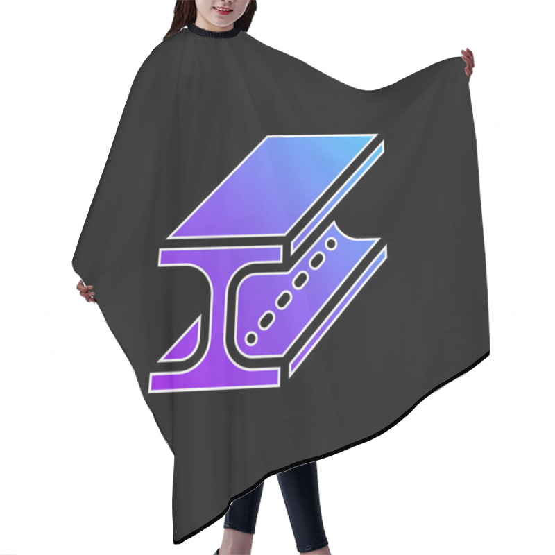 Personality  Beam Blue Gradient Vector Icon Hair Cutting Cape