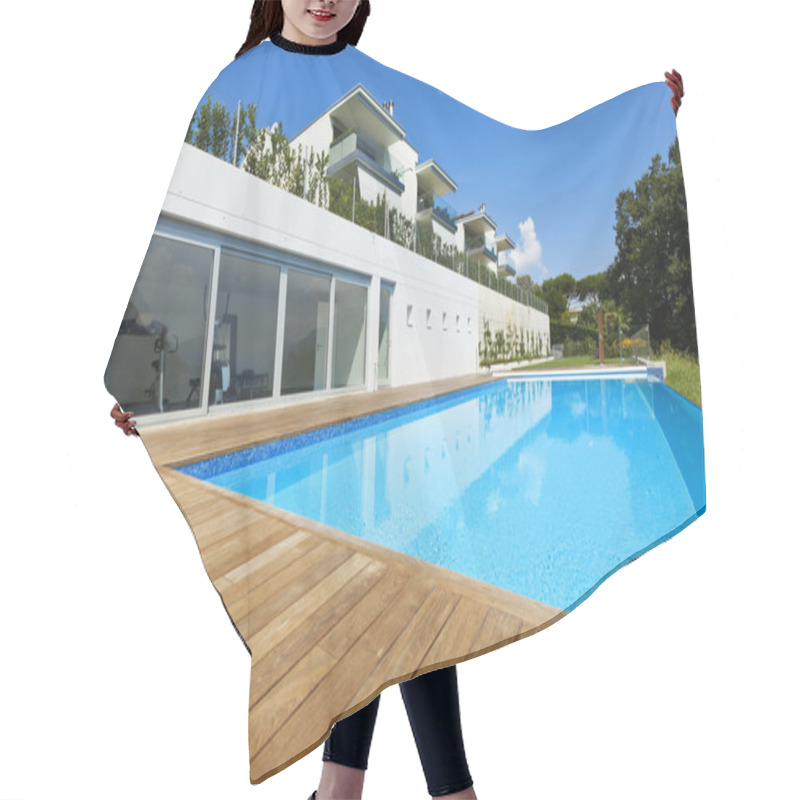 Personality  Swimming Pool Hair Cutting Cape