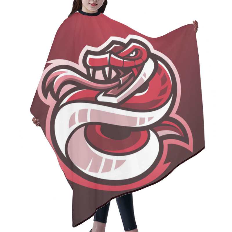 Personality  Viper Esport Mascot Logo Design Hair Cutting Cape