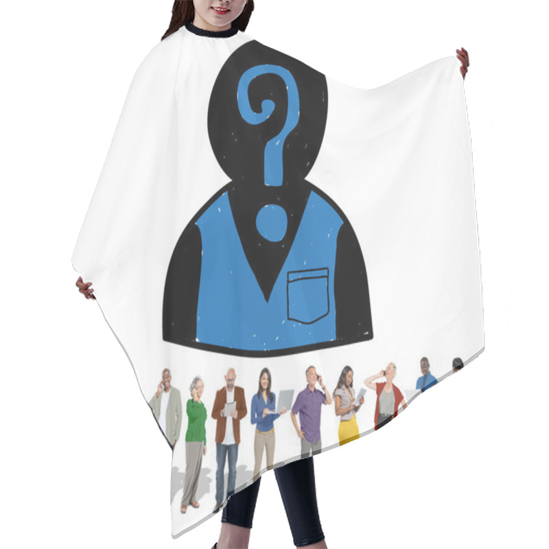 Personality  Business Team  Standing Together Hair Cutting Cape