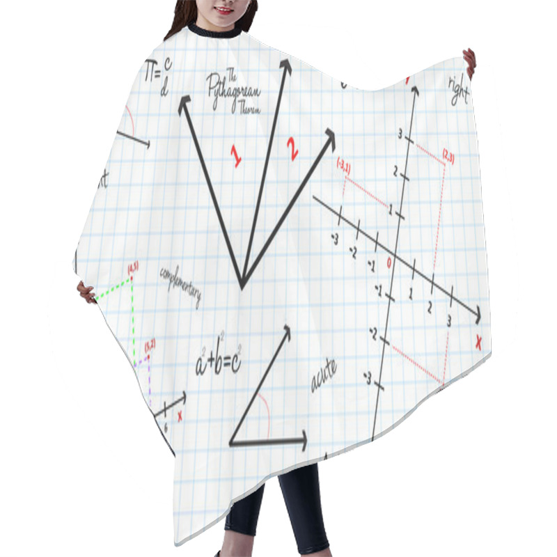 Personality  Mathematical Geometry Background Hair Cutting Cape