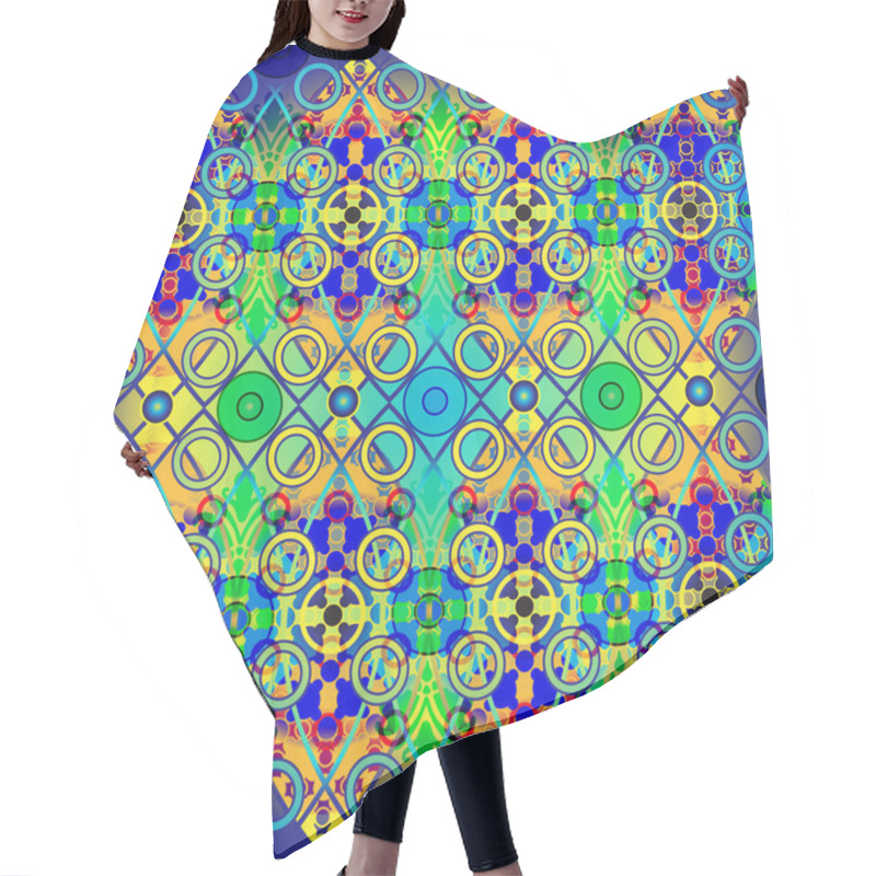 Personality  Abstract Symmetric Pattern Hair Cutting Cape