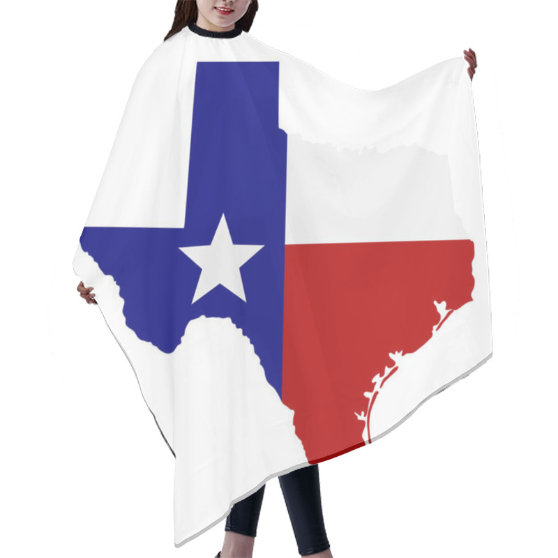 Personality  Map Of The U.S. State Of Texas  Hair Cutting Cape