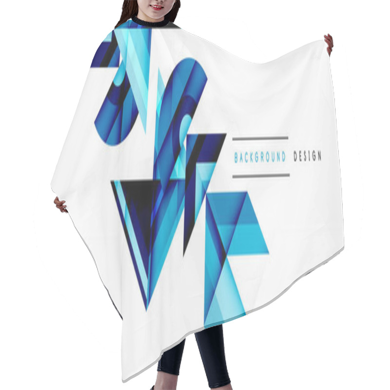 Personality  Visually Captivating Background Design Showcasing Dynamic Geometric Lines, Triangles, And Squares. This Composition Blends Precision And Movement, Creating An Engaging Graphic With A Modern Aesthetic Hair Cutting Cape