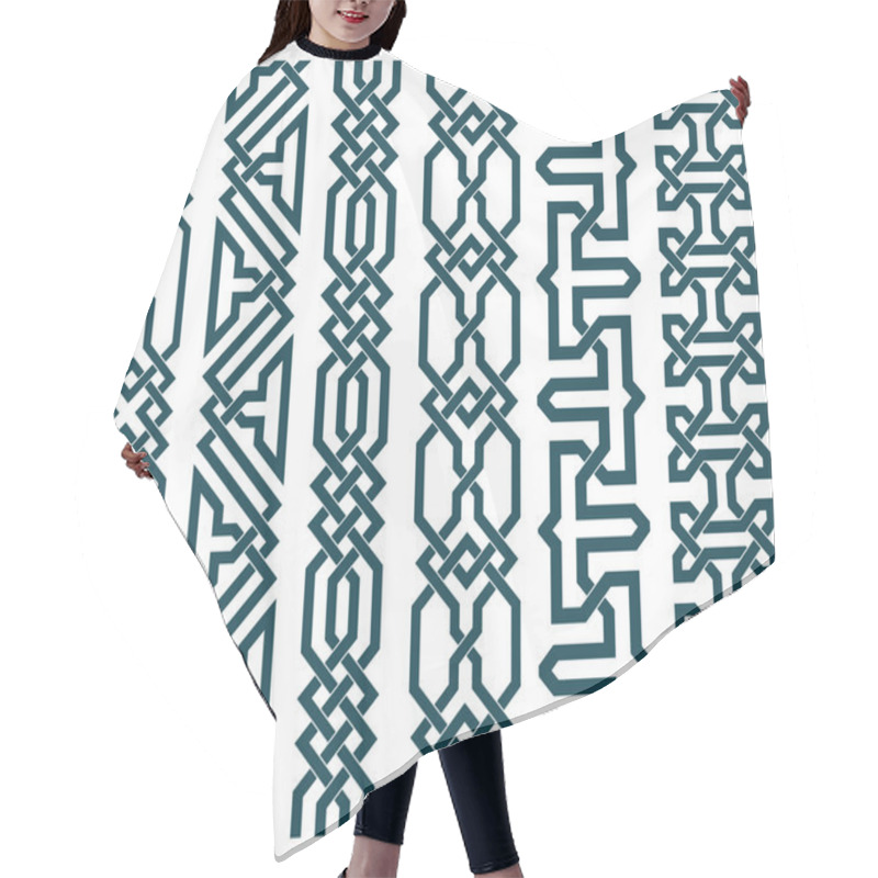 Personality  Chain Links In Islamic Pattern Hair Cutting Cape