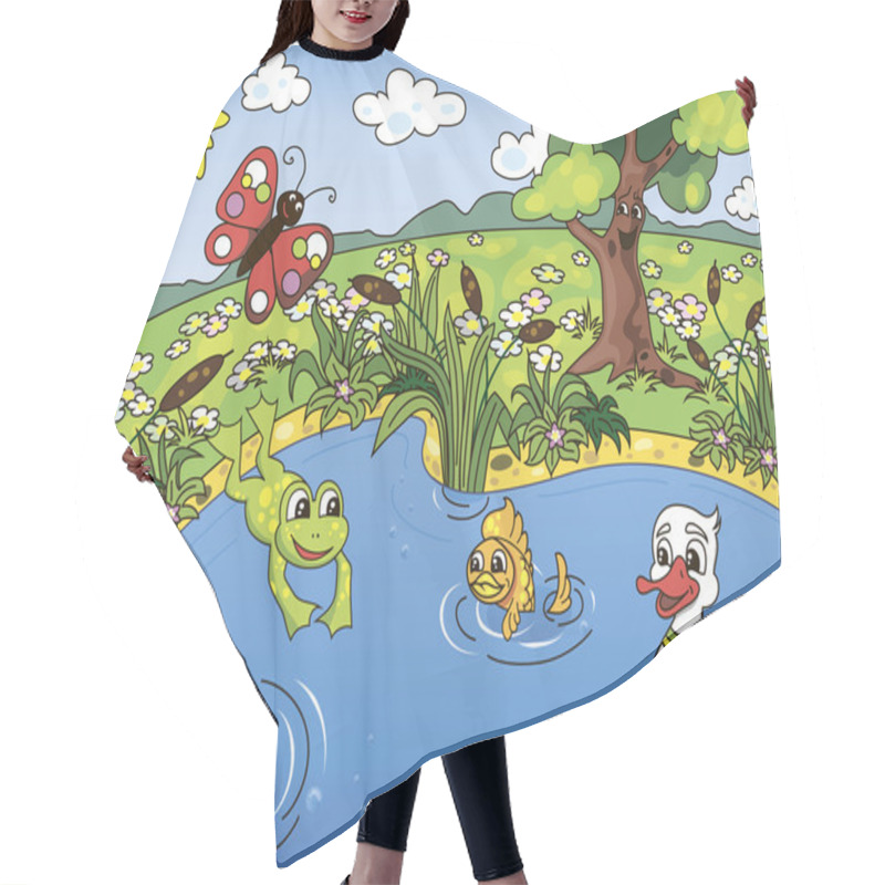 Personality  Pond Life Hair Cutting Cape