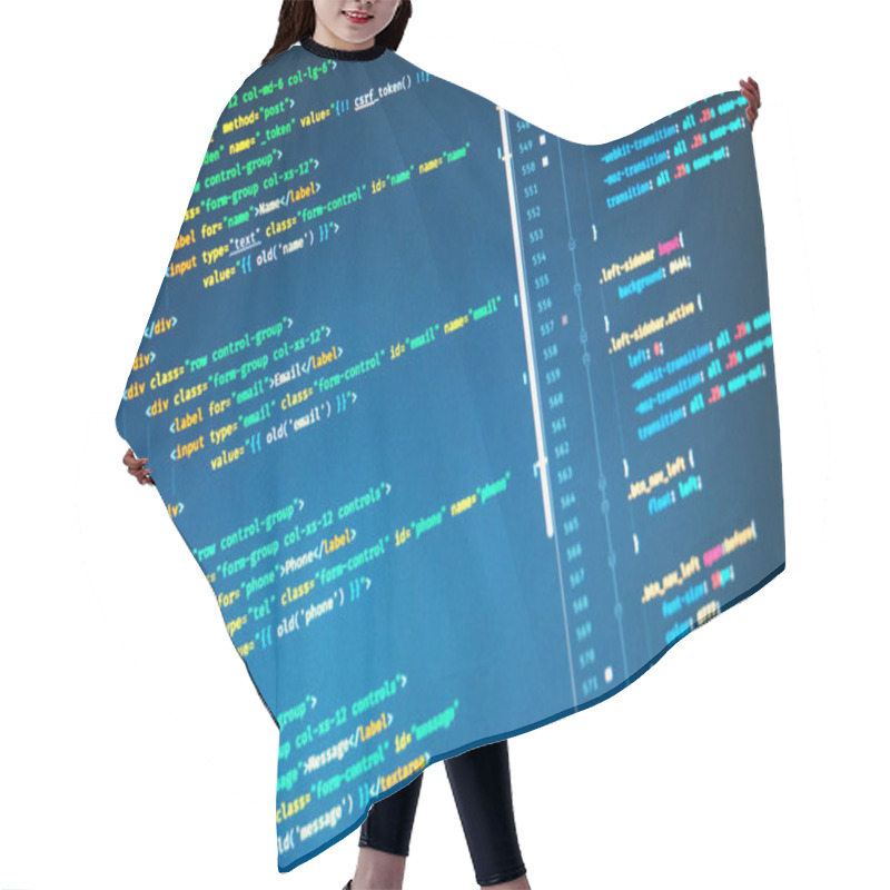 Personality  Css3 In Code Editor. Web Developing On The Php Language Hair Cutting Cape