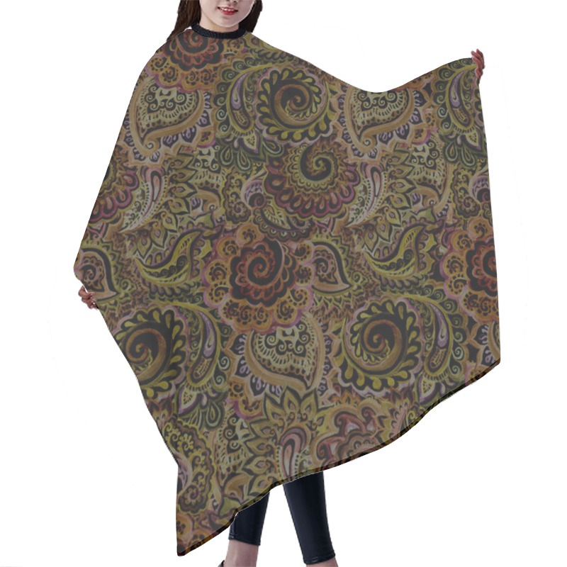 Personality  Muted Seamless Pattern Of Tapestry Design Hair Cutting Cape