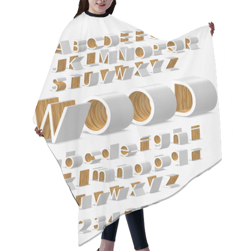 Personality  Vector Alphabet Shaped Furnitures Hair Cutting Cape