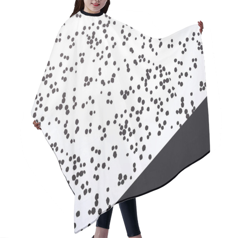 Personality  Top View Of Black And White Abstract Surface With Ink Blots For Background Hair Cutting Cape