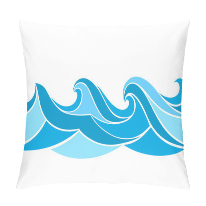 Personality  Seamless Pattern With Stylized Waves Pillow Covers