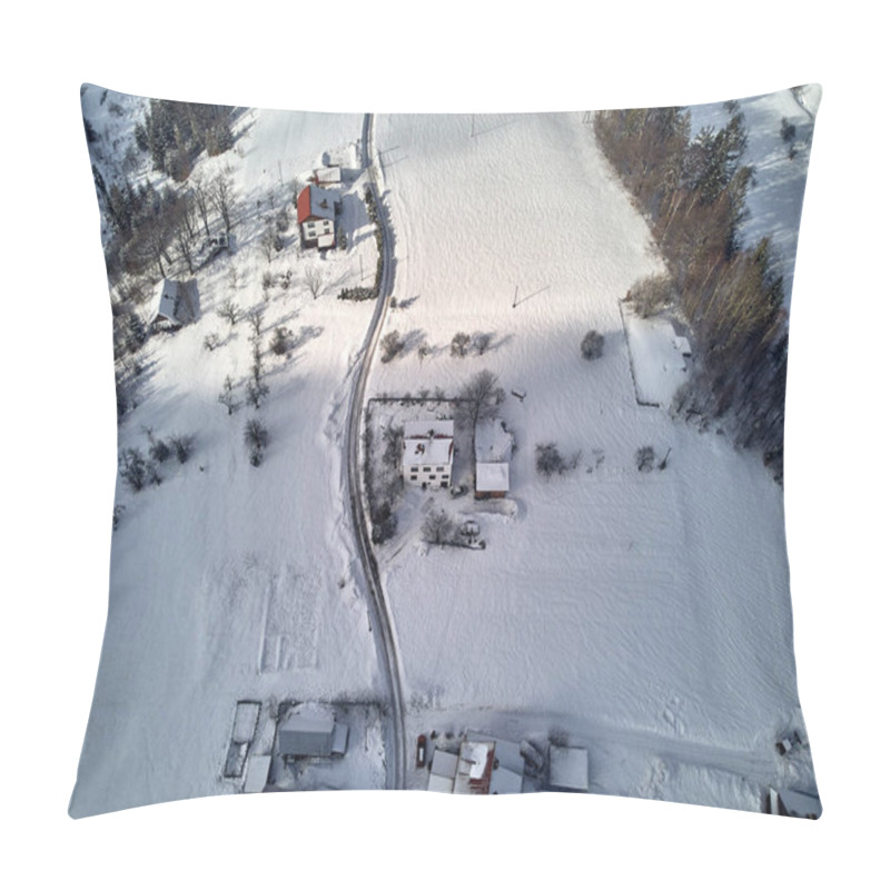 Personality  Beautiful Panoramic Aerial Drone View Panorama To The To The Istebna - Large Village And The Seat Of Gmina Istebna, Cieszyn County In Silesian Voivodeship, Southern Poland Pillow Covers