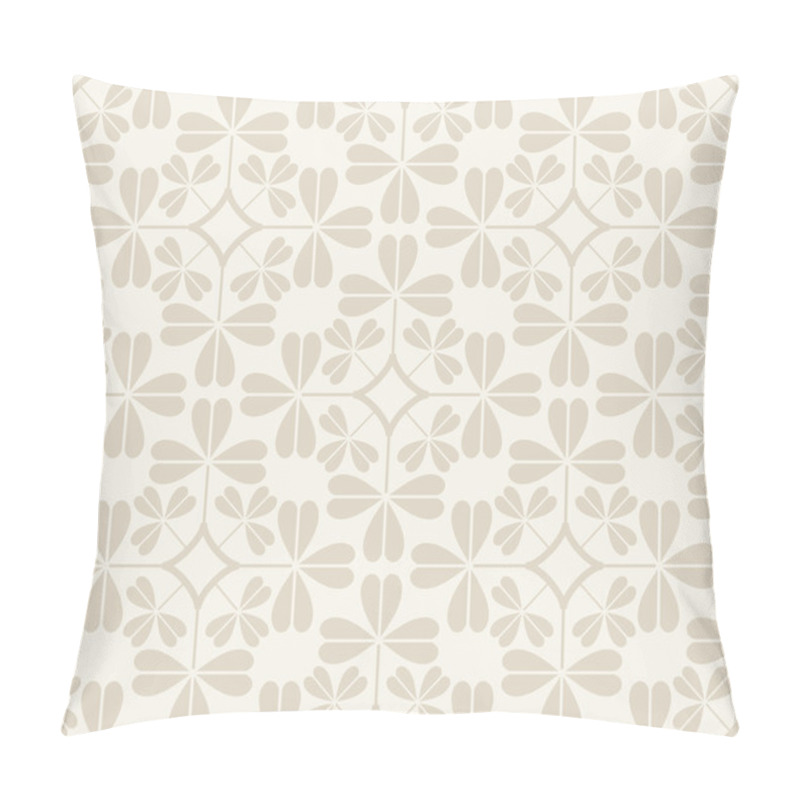 Personality  Vector Seamless Pattern With Clover Leaves. Pillow Covers