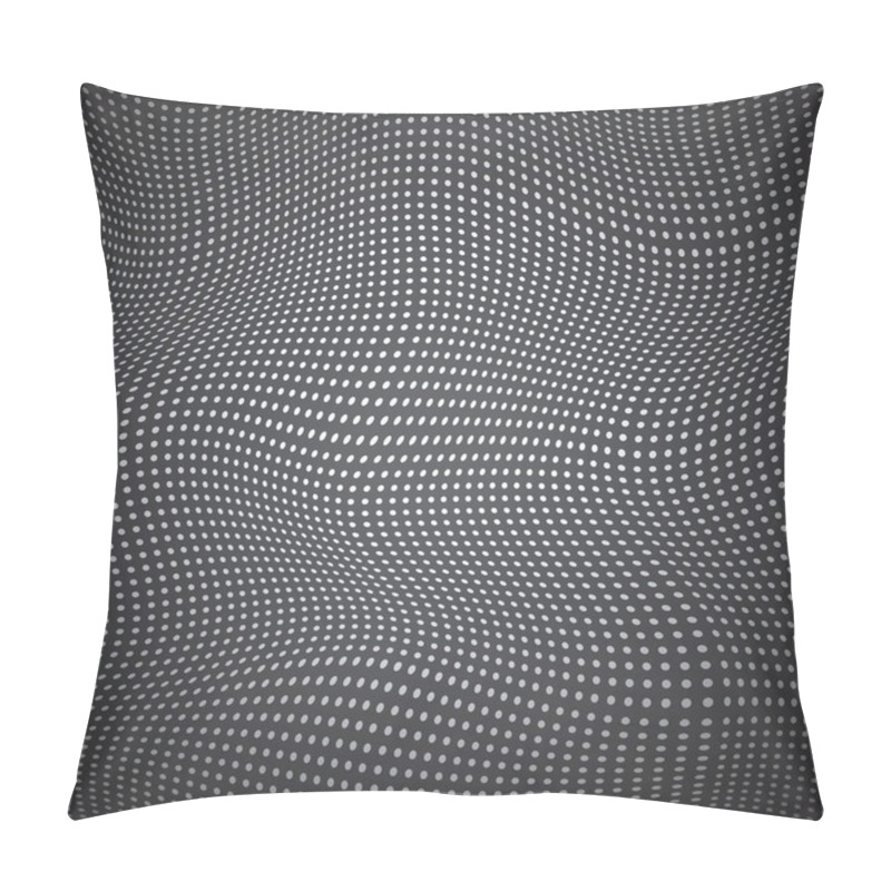 Personality  3d Surface, Waves, White Points, Abstract Vector Design Background  Pillow Covers