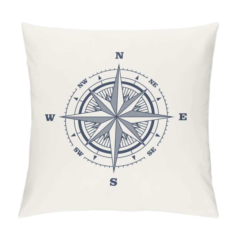 Personality  Compass / Vector Illustration Pillow Covers